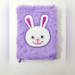 Bunny Sequins Journal with Fuzzy Covers